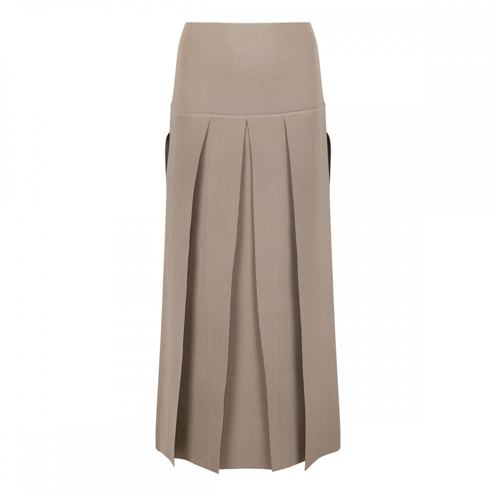 Pleated midi skirt