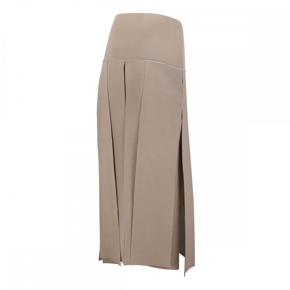 Pleated midi skirt