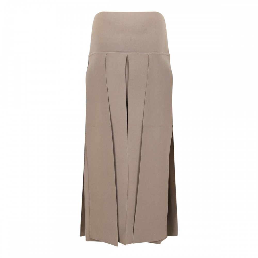 Pleated midi skirt