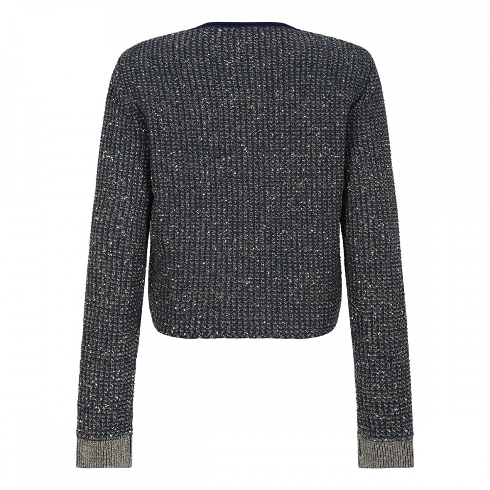 Glittered tweed cardigan
