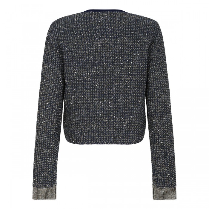 Glittered tweed cardigan