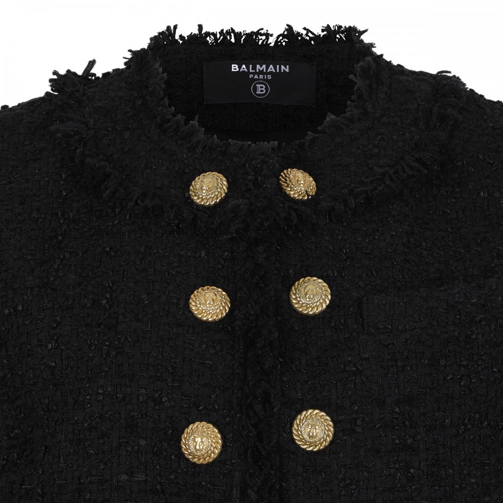 Tweed and muslin jacket