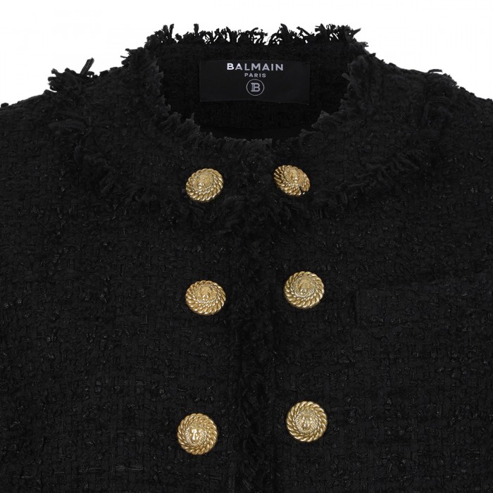 Tweed and muslin jacket