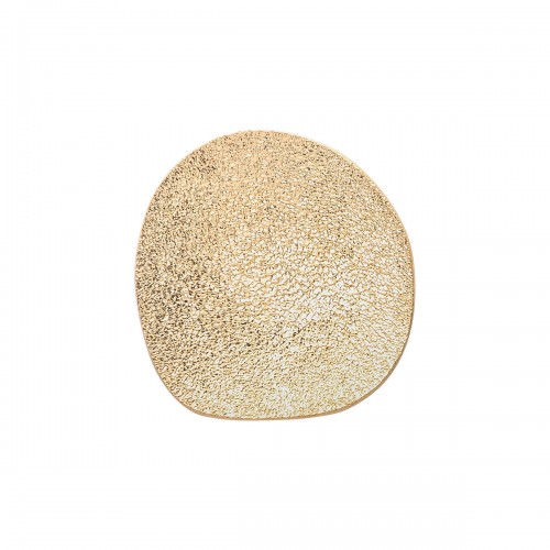 Gold hue silver disc earrings 2