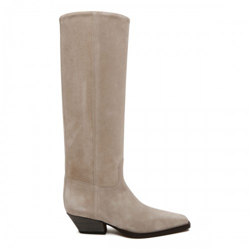 Suede boots with monili