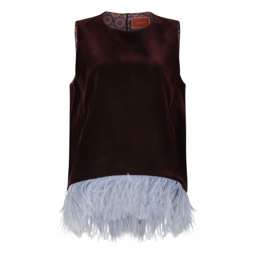 La Scala cotton velvet top