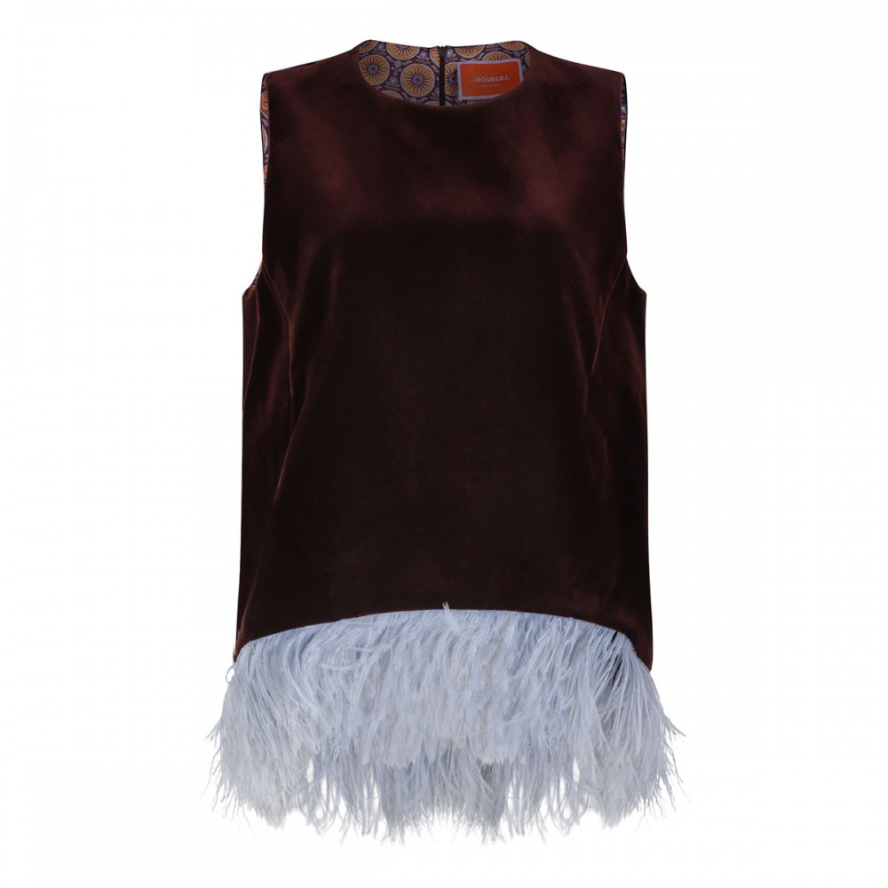 La Scala cotton velvet top