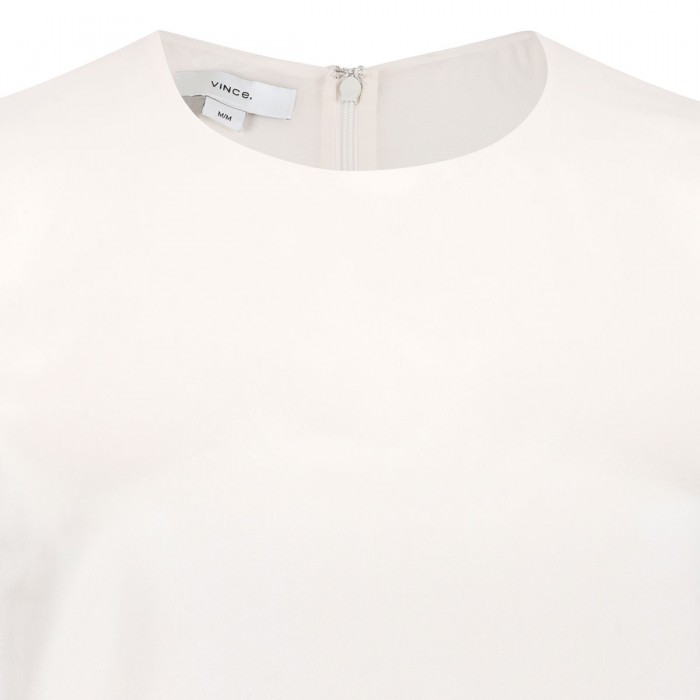 Asymmetric satin lace top