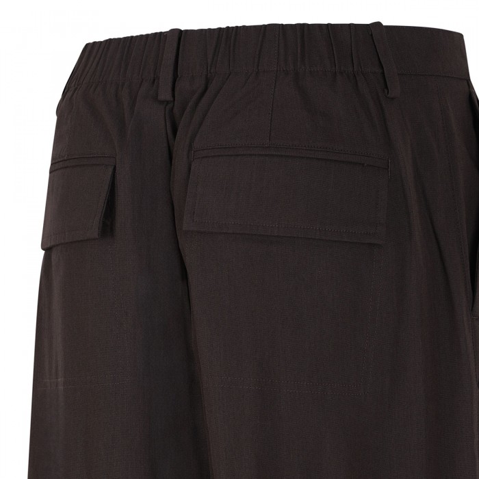 Paneled stretch-cotton pants