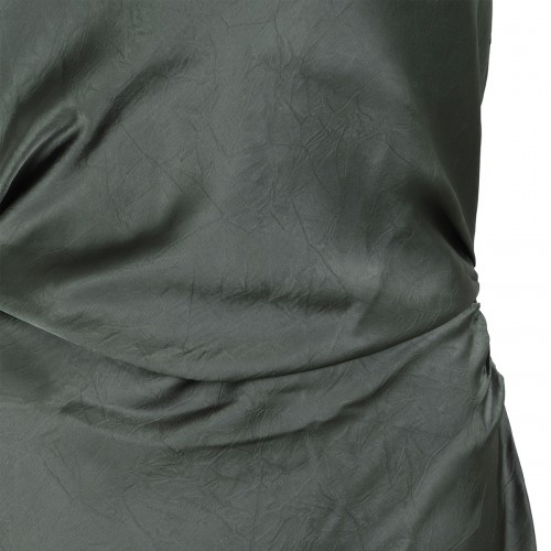 Satin twist-shoulder dress 2
