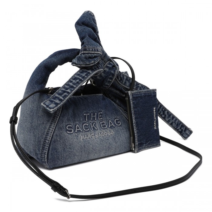 The Bow denim mini sack bag