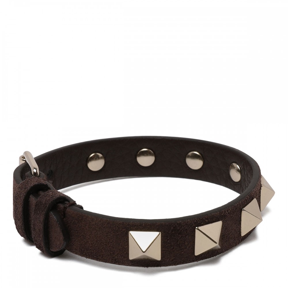 Rockstud leather bracelet