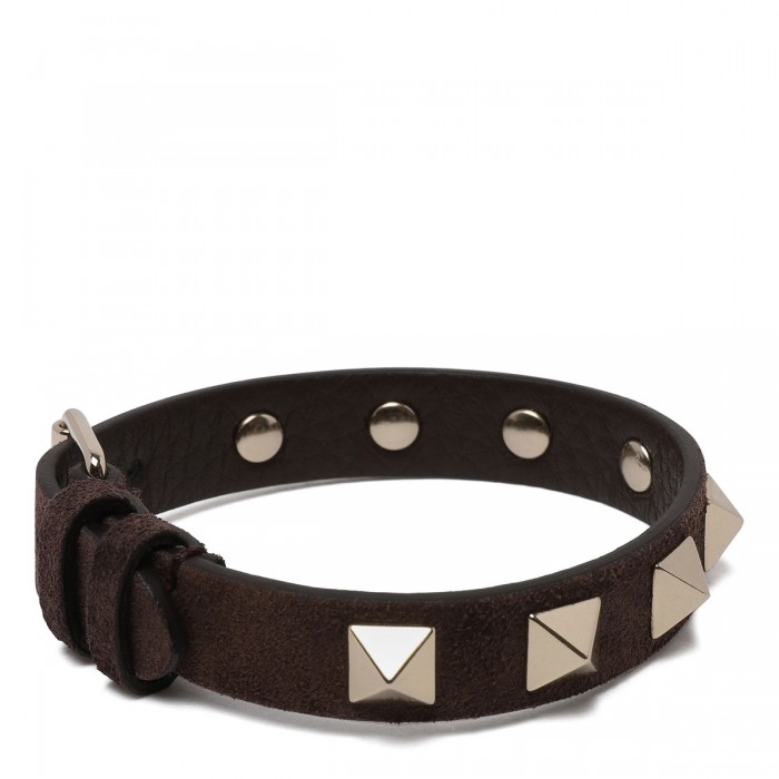 Rockstud leather bracelet