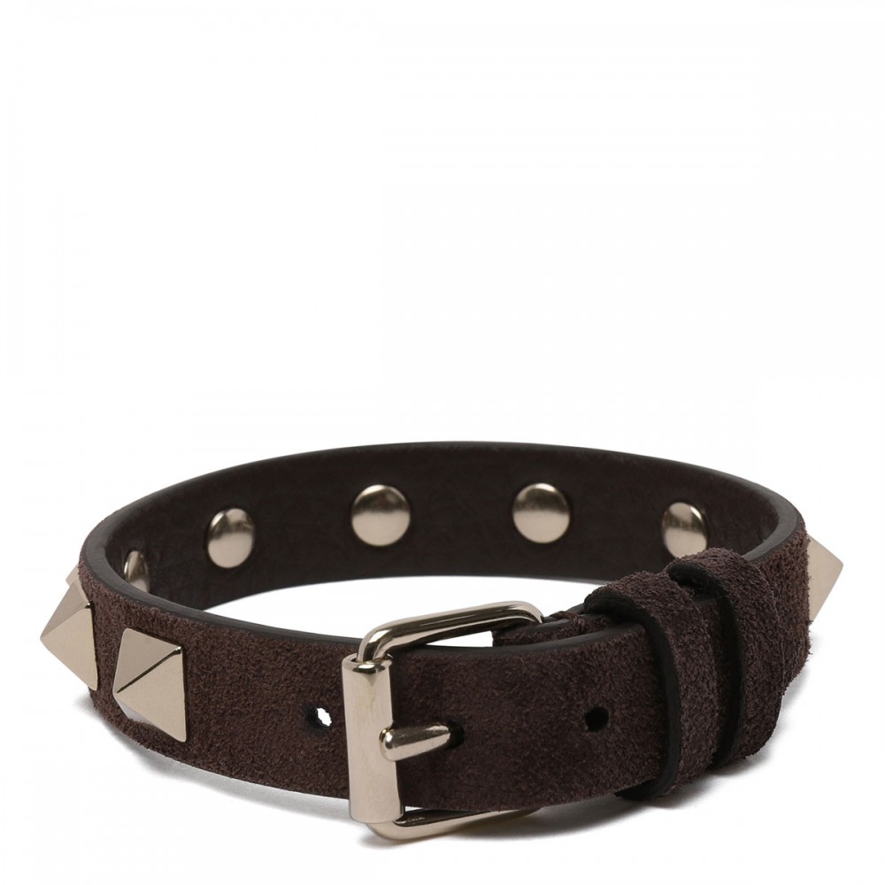 Rockstud leather bracelet