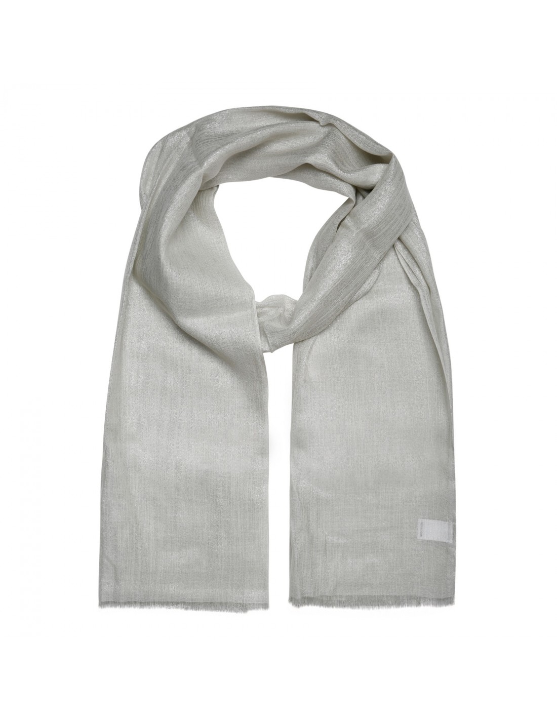 Gray cashmere blend scarf
