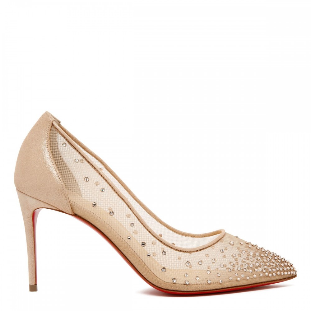 Follies Strass 85 mesh pumps