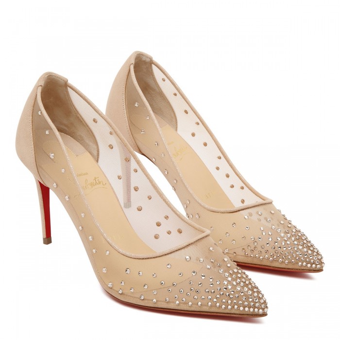Follies Strass 85 mesh pumps