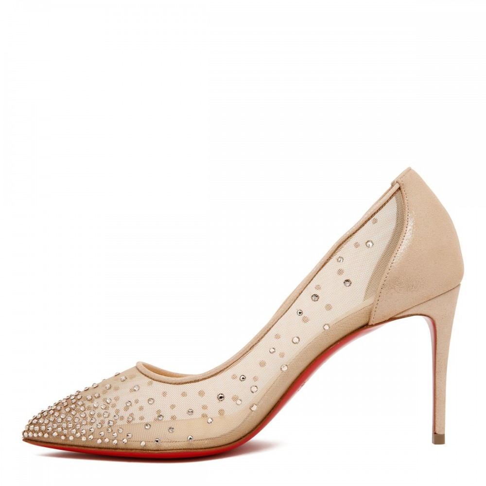 Follies Strass 85 mesh pumps