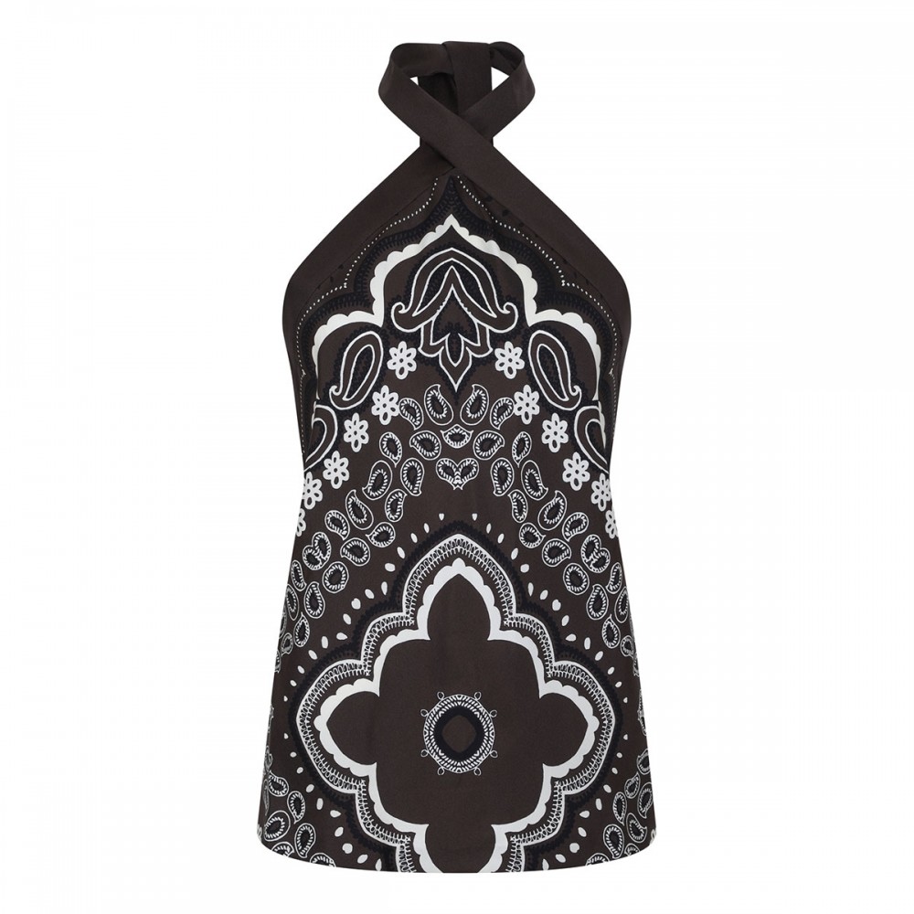Solal silk halterneck top