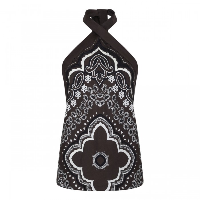 Solal silk halterneck top