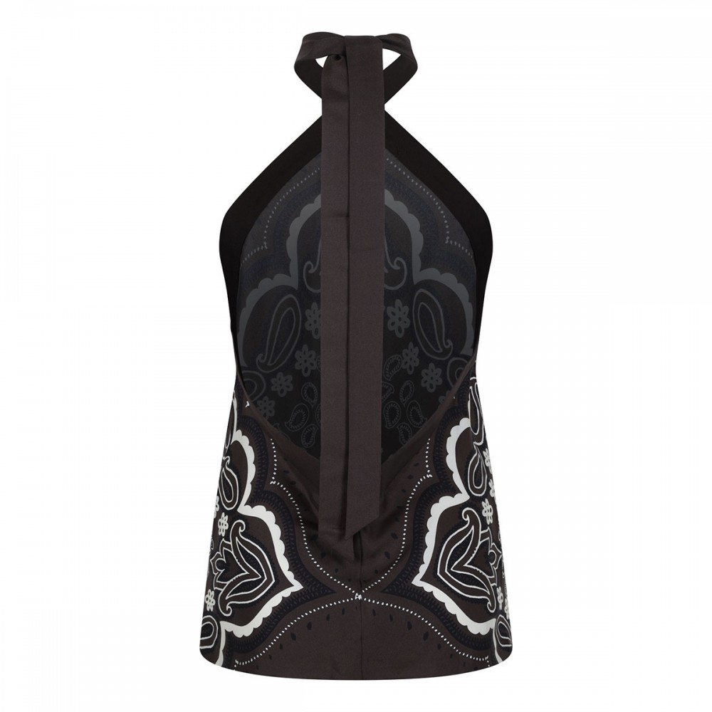 Solal silk halterneck top