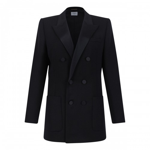 Black grain de poudre wool...