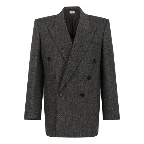 Brown double-breasted jacket