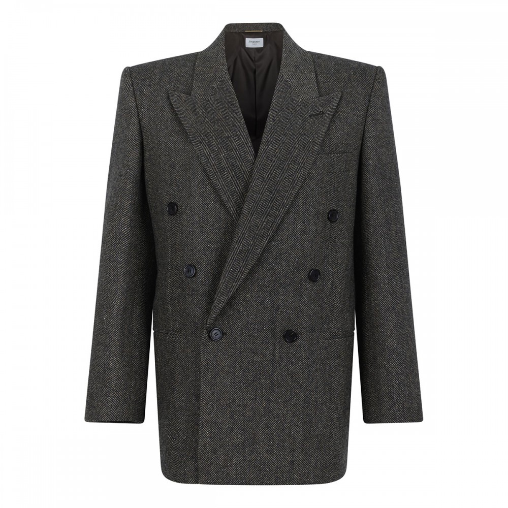 Brown double-breasted jacket