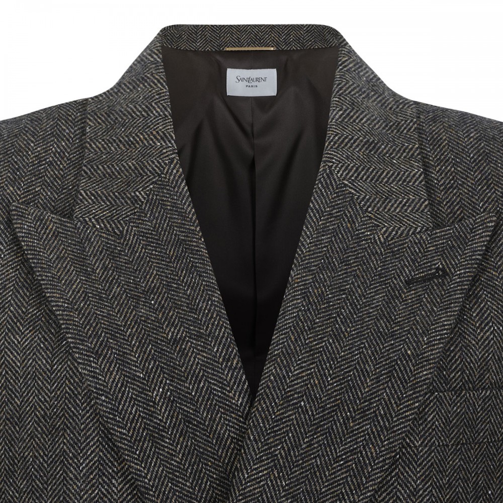 Brown double-breasted jacket
