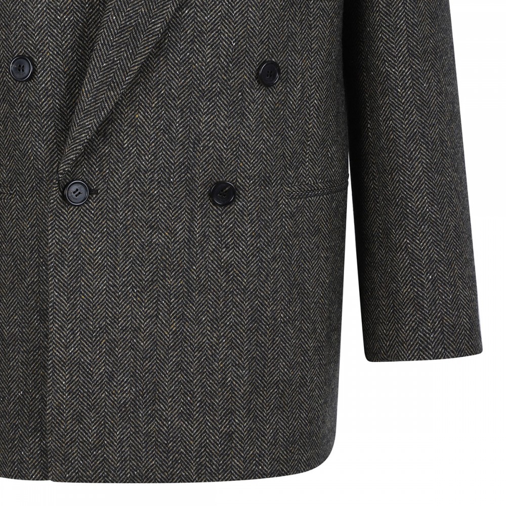 Brown double-breasted jacket