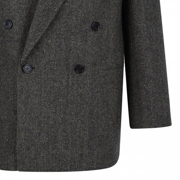 Brown double-breasted jacket