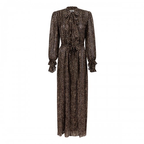 Leopard silk dress