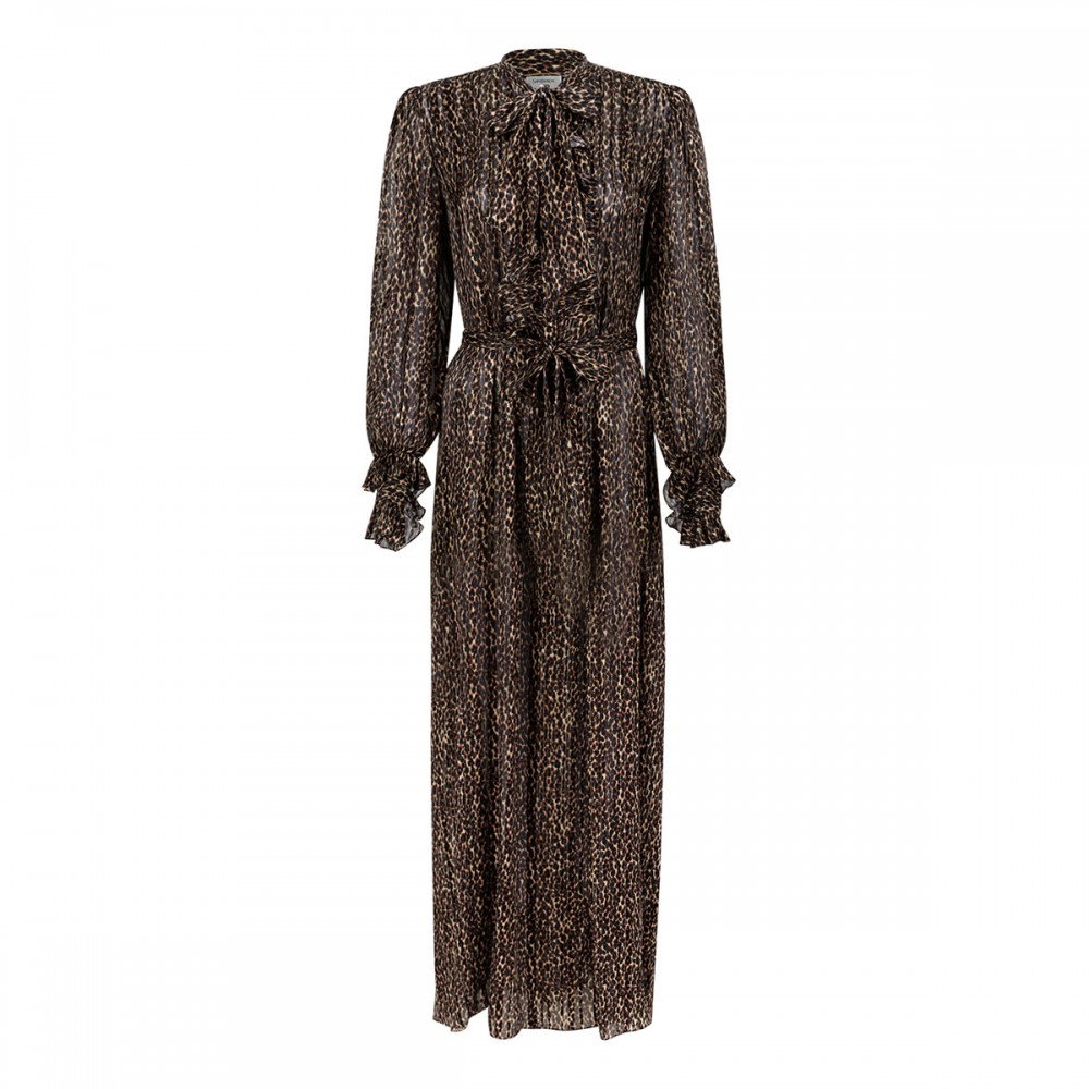 Leopard silk dress