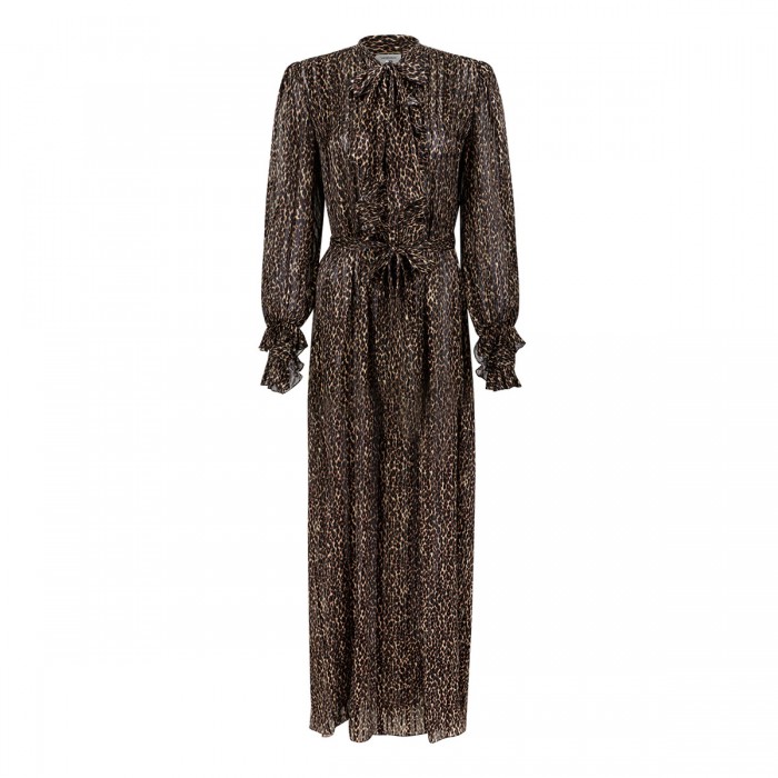 Leopard silk dress