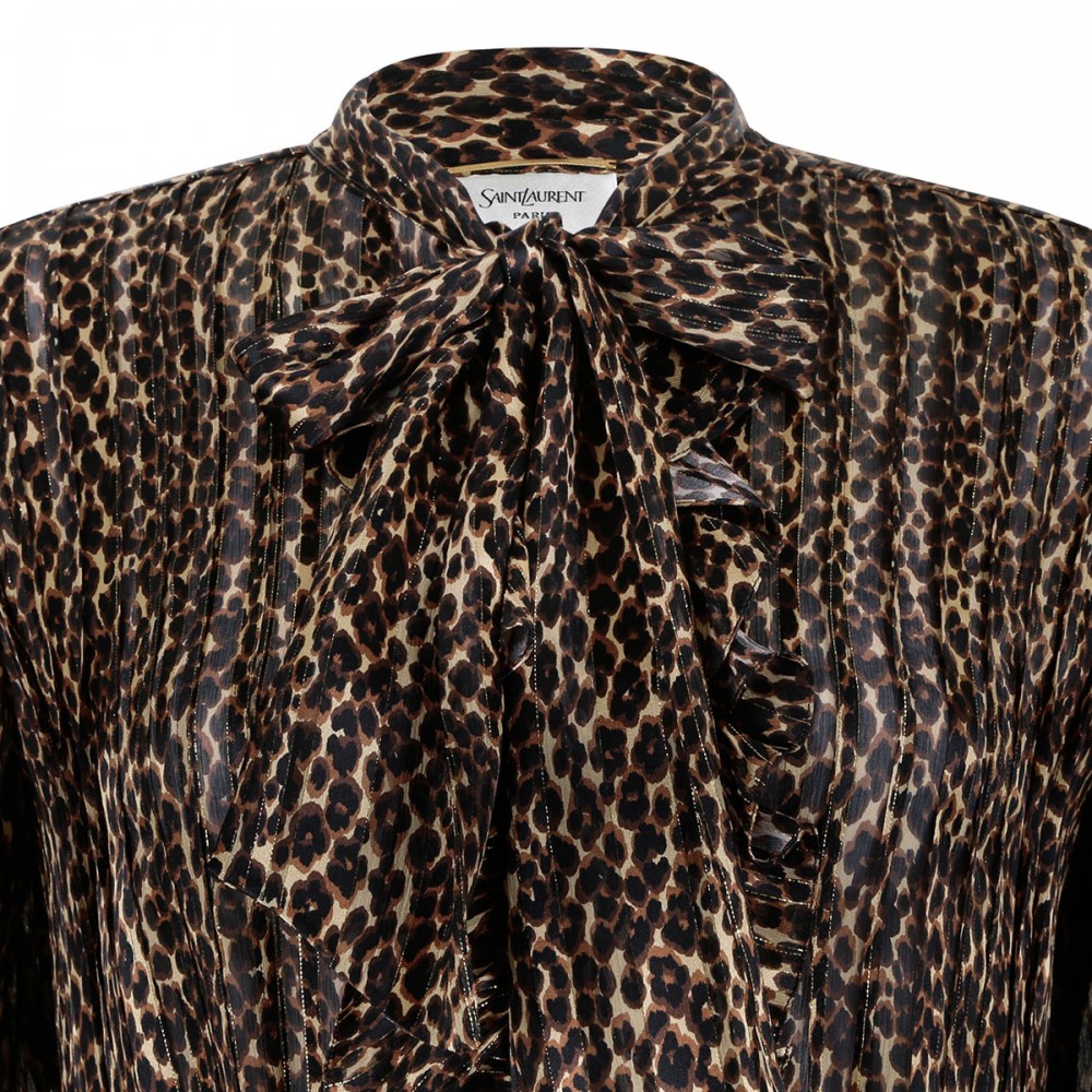 Leopard silk dress