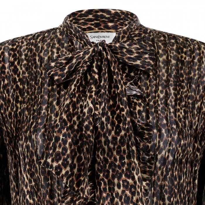 Leopard silk dress