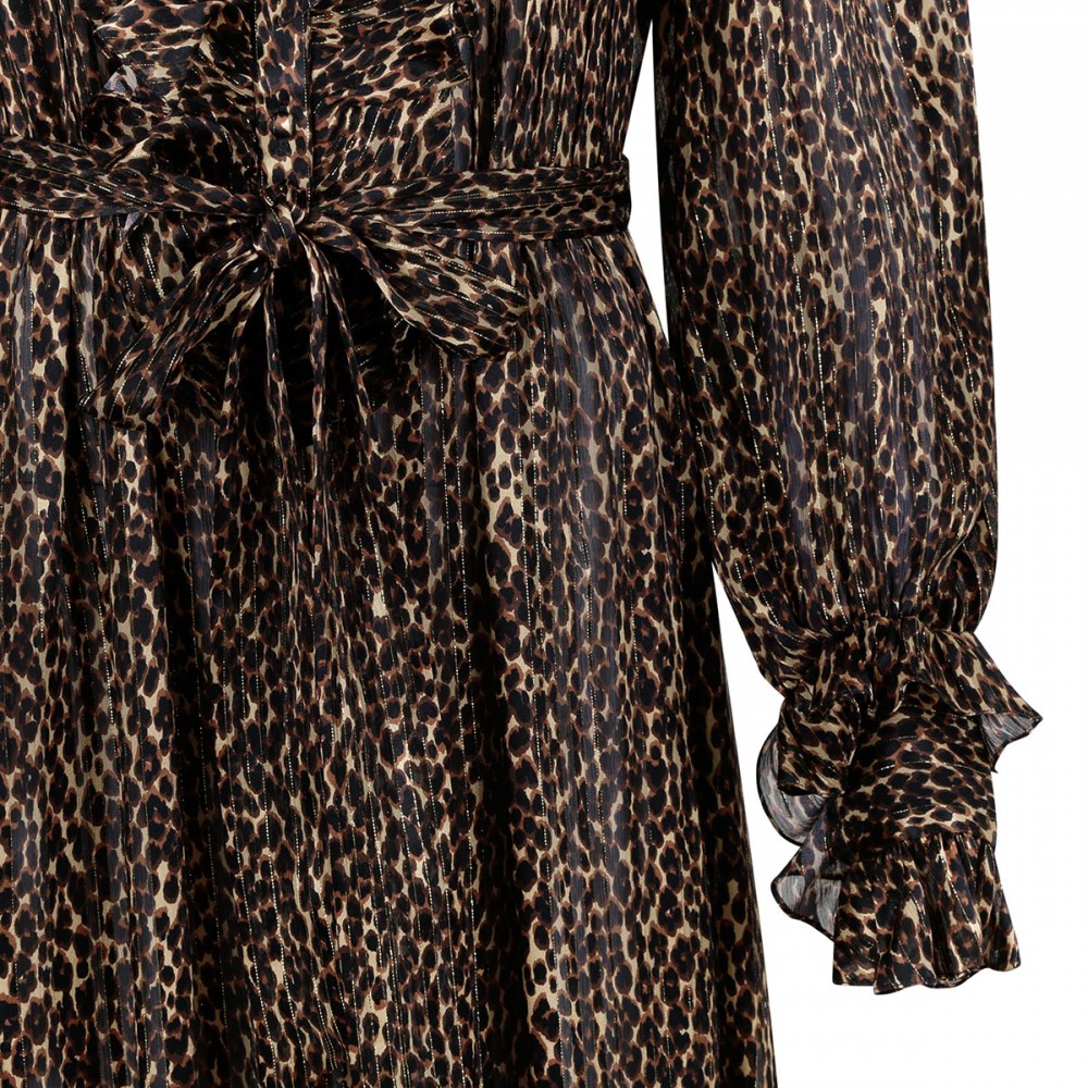 Leopard silk dress