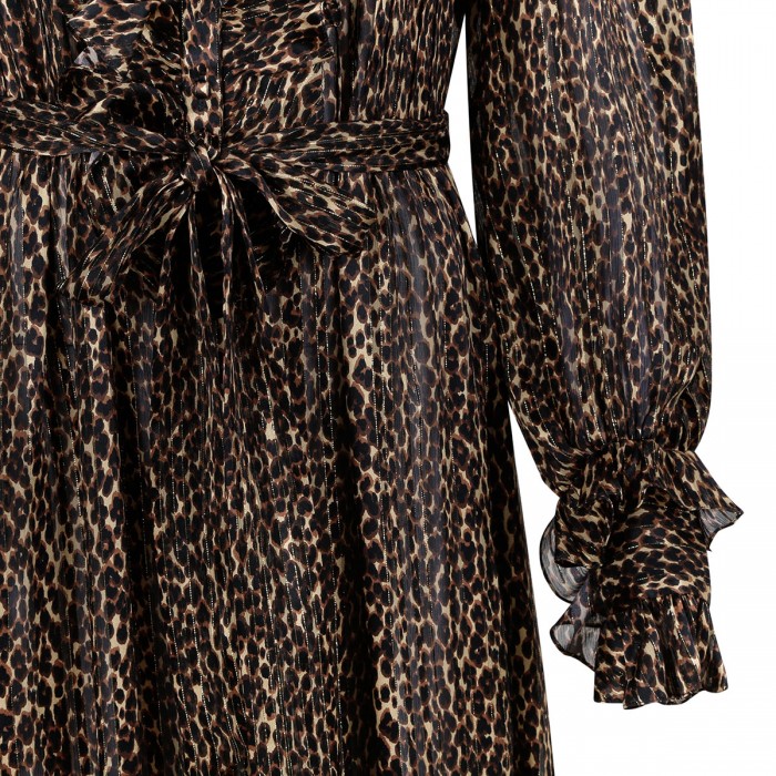 Leopard silk dress