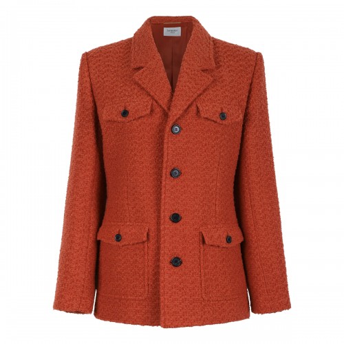 Tweed single-breasted jacket