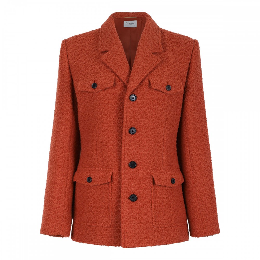 Tweed single-breasted jacket