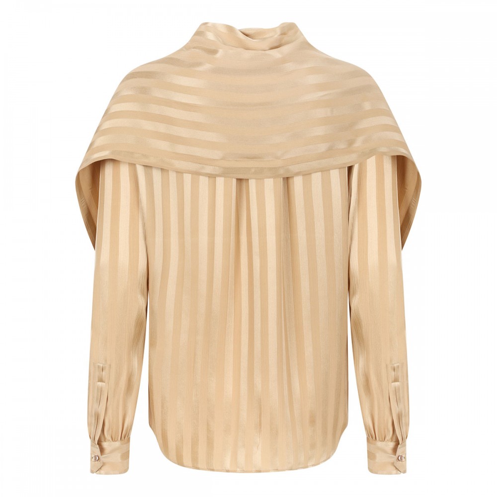 Striped bow-tie blouse