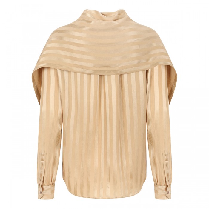 Striped bow-tie blouse
