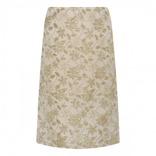 Brocade midi skirt