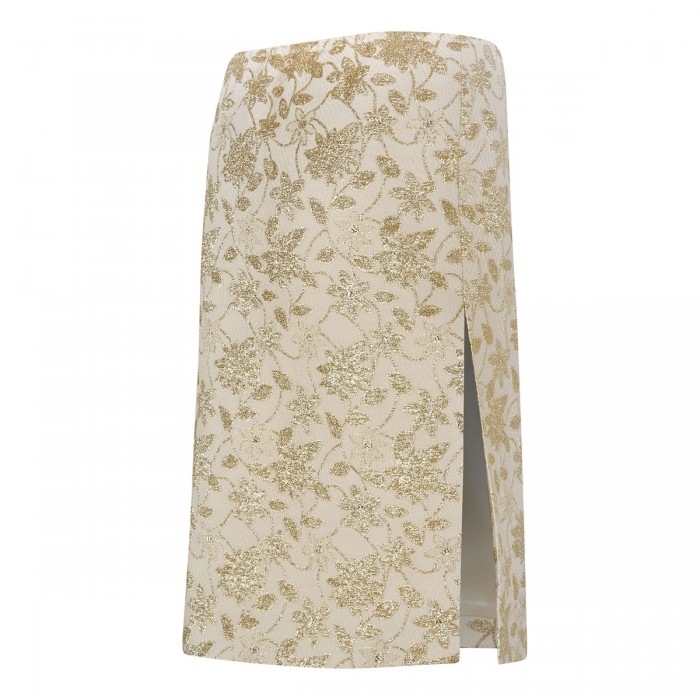 Brocade midi skirt
