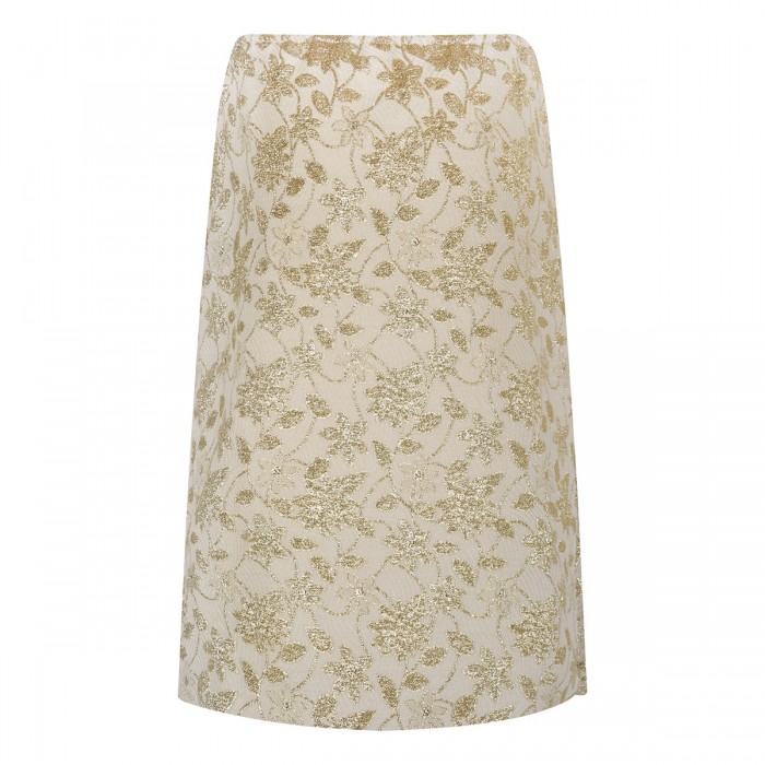 Brocade midi skirt