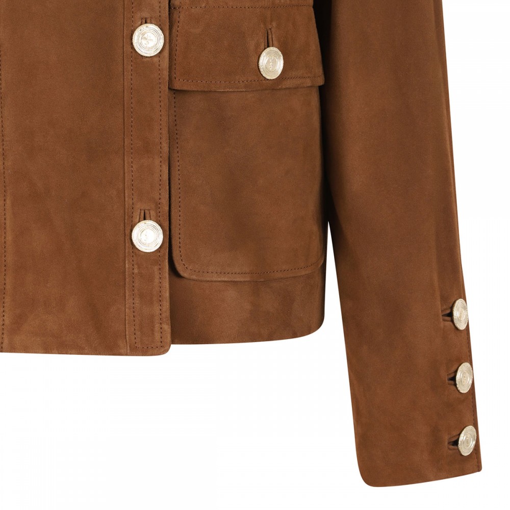 Suede short jacket