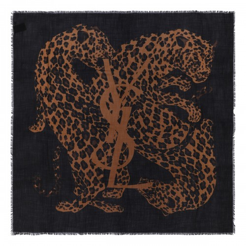 Cassandre leopard square scarf