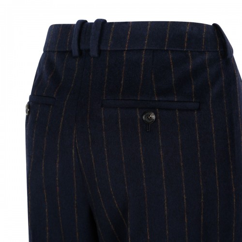 Pinstriped wool blend pants 2