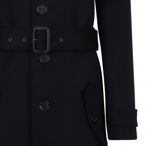 Deep black wool coat 2