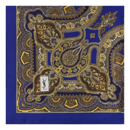 Paisley silk twill square...